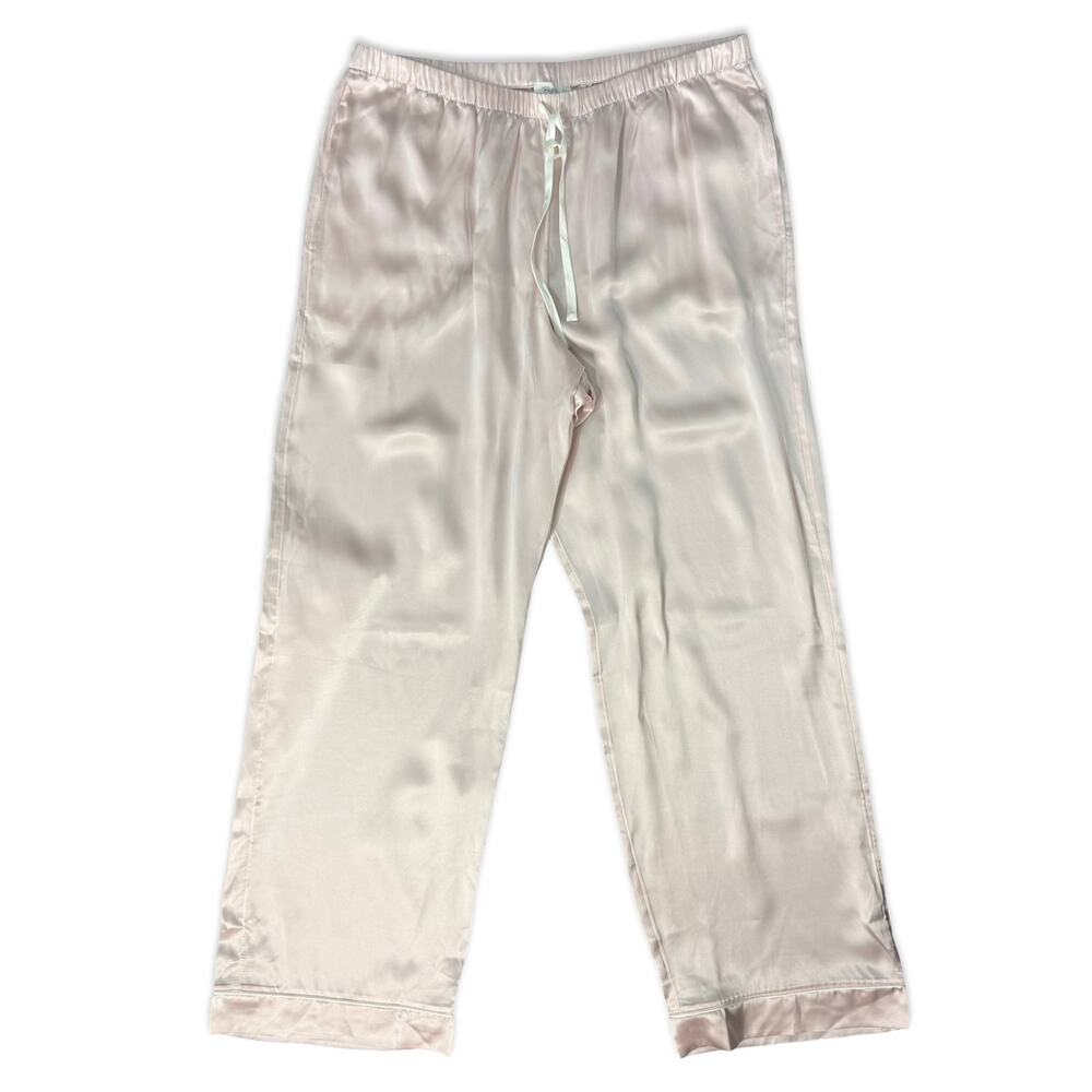 BedHead Baby Pink 100% Silk Matching PJ Luxury Pajama Set Tank Pants size L - Picture 15 of 16